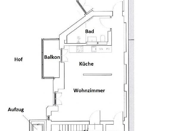 2-Zi-Whg mit Balkon EBK u. AUFZUG (green 44) - Foto 1