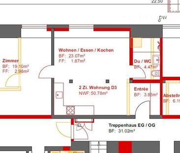 2 Zimmer WG 51 m2 1.OG per 01.Oktober 2026 - Foto 5