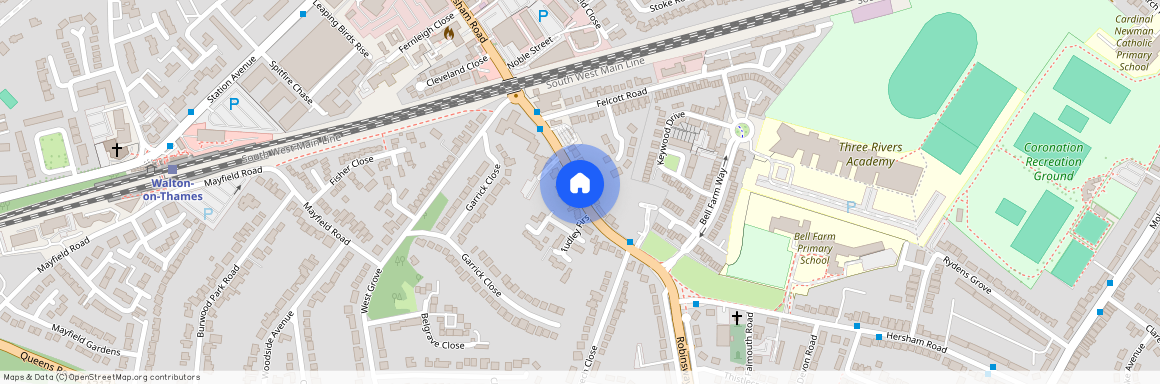 Hersham Road, Hersham, Walton-on-Thames, KT12