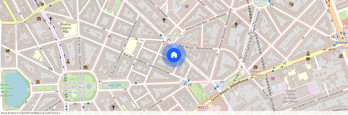 Rue du Beffroi - 3ème étage 44, 1000 Brussel