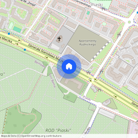 ul. gen. Stanisława Maczka, Piaski, Bielany, Warszawa, mazowieckie