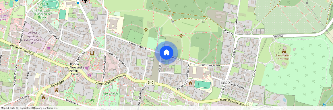 ul. Kasztanowa, Oborniki Śląskie, Oborniki Śląskie, trzebnicki, dolnośląskie