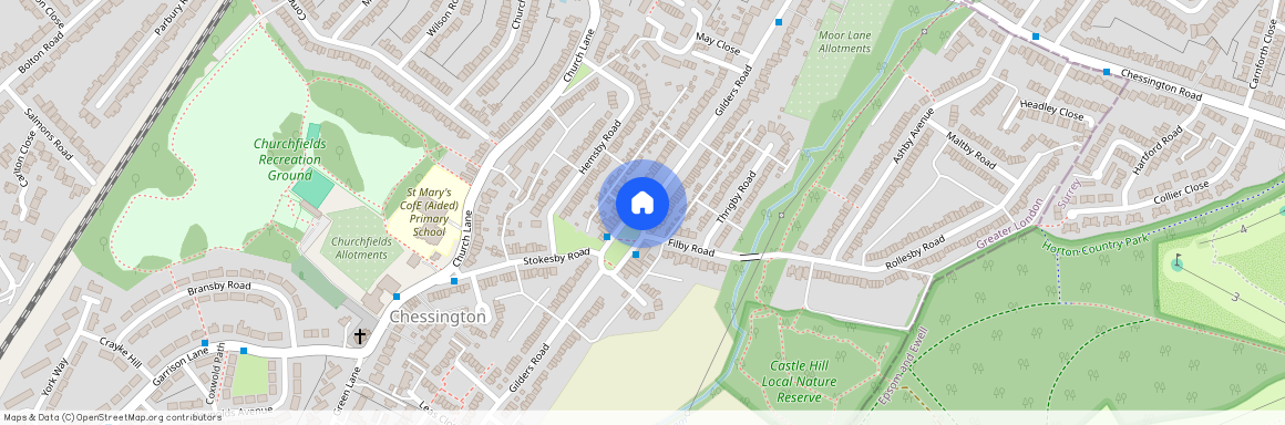 Gilders Road, Chessington, Surrey. KT9