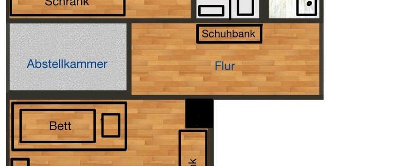 Zentrale Wohnung an 1 Person für 1-2 Jahre (möbliert) - Foto 1