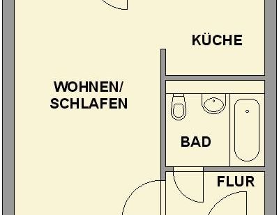 Modernisierte 1-Raum-Wohnung mit Balkon, nahe Vita-Center - Foto 1