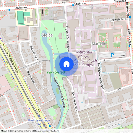 ul. Zbyszka Cybulskiego, Sielce, Mokotów, Warszawa, mazowieckie