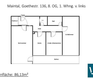 Schöne 3-Zimmer-Wohnung mit Balkon in Maintal-Bischofsheim zu vermieten - Photo 6