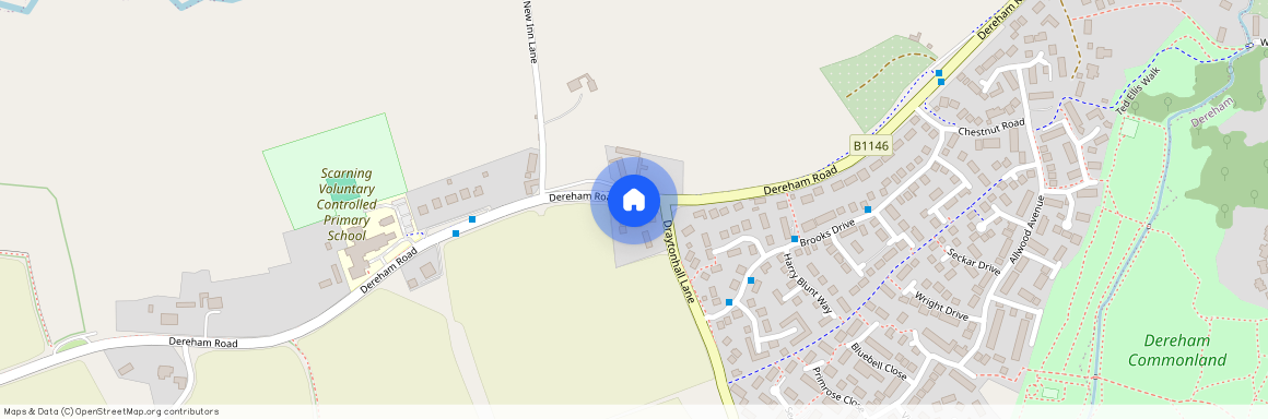 Kestrel Close, Dereham, Scarning