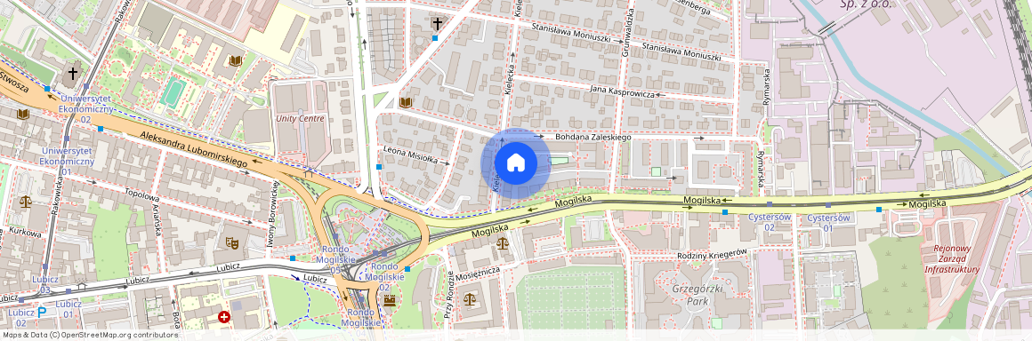 ul. Mogilska, Osiedle Oficerskie, Grzegórzki, Kraków, małopolskie