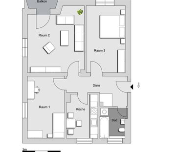 3-Zimmer-Wohnung in Erlangen Innenstadt - Photo 1