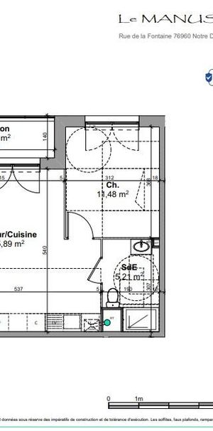 Location Appartement 2 pièces 42m² NOTRE DAME DE BONDEVILLE 76960 - Photo 2