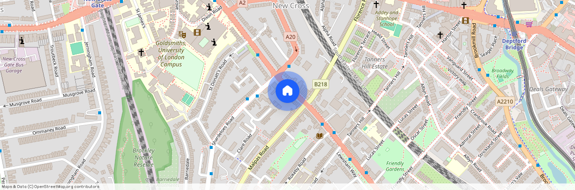 Lewisham Way, New Cross, Deptford, London Bridge, Greenwich Cana, SE14
