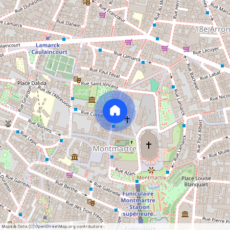 Rue Cortot et rue du Mont Cenis 75018 Paris (18e arrondissement)