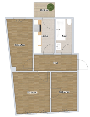 ** 1. MONAT KALTMIETFREI ** 3-R.-Whg. mit BALKON :) - Foto 1