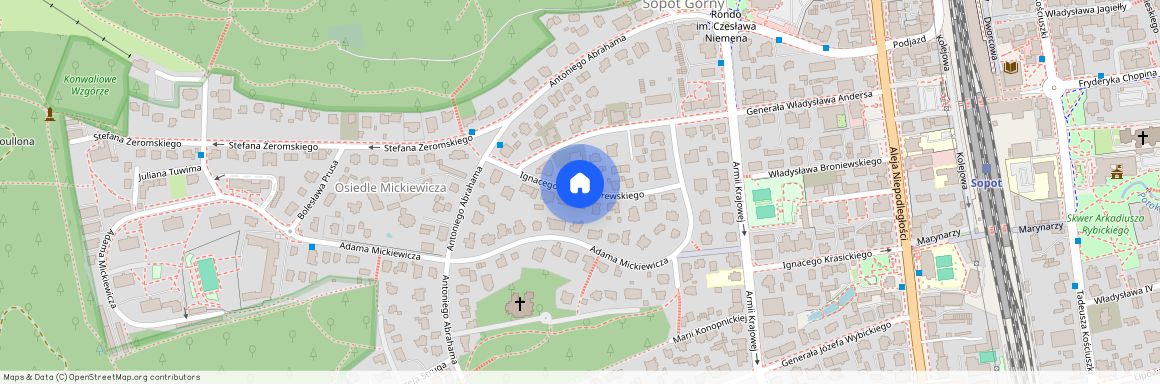 ul. Ignacego Paderewskiego, Osiedle Mickiewicza, Sopot, pomorskie