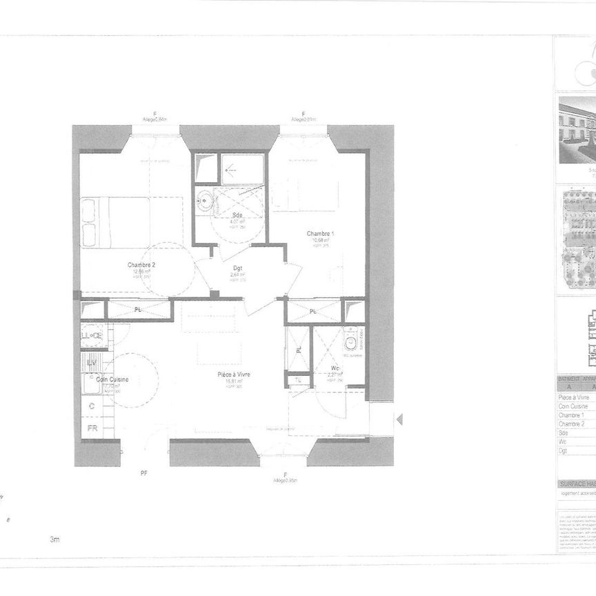 Location Appartement 3 pièces 56m² FONTAINEBLEAU 77300 - Photo 2