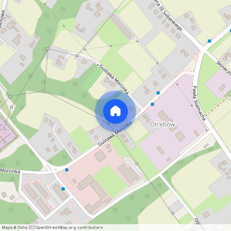 ul. Gustawa Morcinka, Otrębów, Zebrzydowice, cieszyński, śląskie, Kaczyce