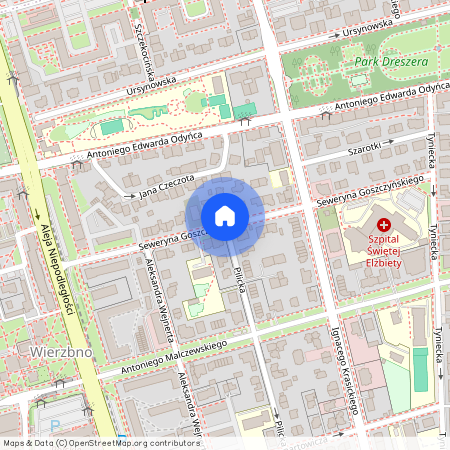 Warszawa, Mokotów, Seweryna, Goszczyńskiego