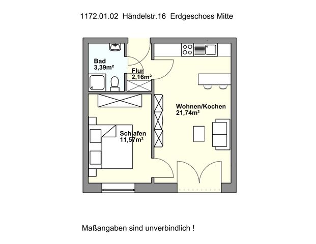 Gemütliche Single-Wohnung (WBS erforderlich) - Photo 1