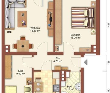 Bad-Upgrade! 3-R.-WE m. Balkon in Zittau! - Photo 1