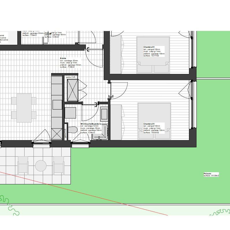 2.5 Zimmer, 68 m² - Foto 1