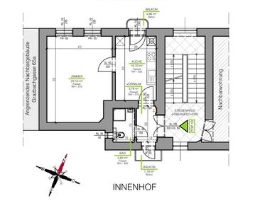1-Zimmer Wohnung in zentraler Lage mit zwei Balkonen - Provisionsfrei! - Photo 2