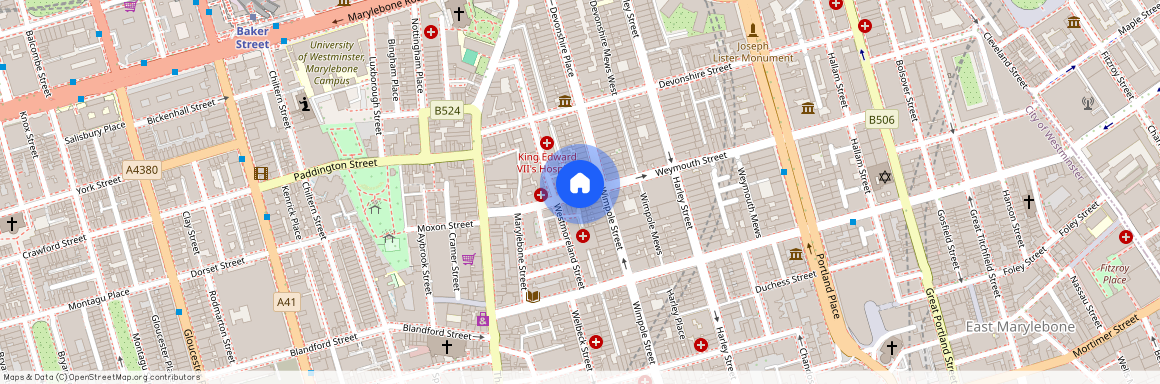 Weymouth Street W1W, Marylebone, London