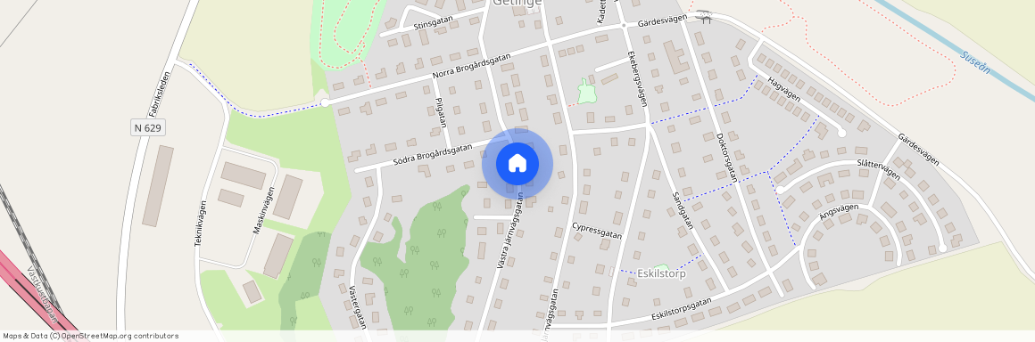 Västra Järnvägsgatan, Getinge