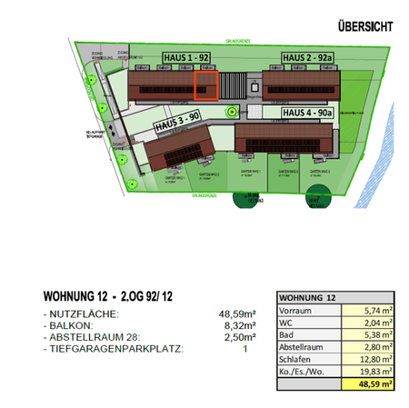 Sonnige Wohlfühloase mit Balkon – moderne 2 Zimmer Mietwohnung (48,59m²) in Lieboch bei Graz - Foto 5