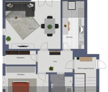 Attraktive 2-Zimmer-Wohnung mit Balkon auf dem Dautzsch in Halles O... - Foto 1