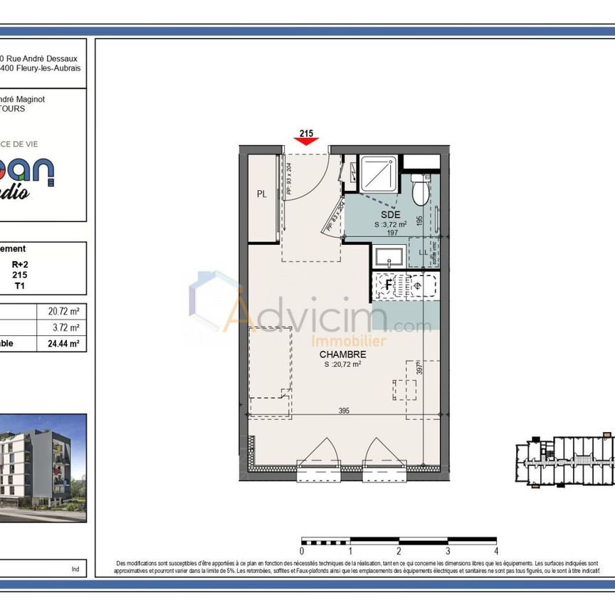 F 1 neuf de 24.44 m² avec PARKING - Photo 2