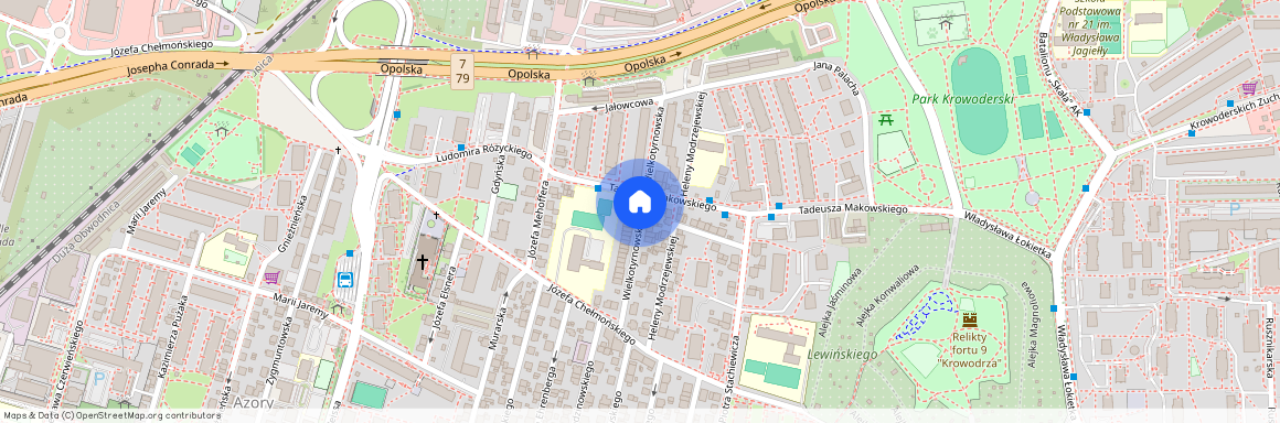 ul. Wielkotyrnowska, Azory, Prądnik Biały, Kraków, małopolskie