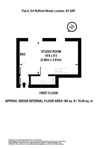 Studio Flat, Rufford Street, N1 - Photo 3