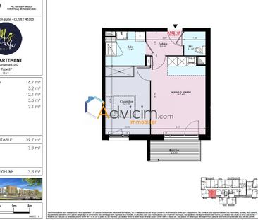 Appartement à louer Olivet - Photo 1