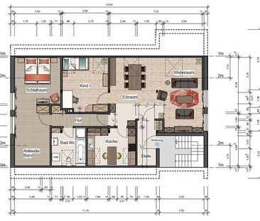 Gepflegte ca. 89 m² große DG-Wohnung mit großem Wohn-/Esszimmer, Tageslichtbad und PKW-Stellplatz - Foto 4