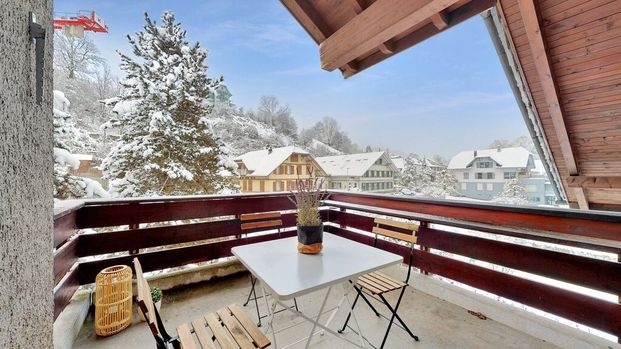 Charmant appartement mansardé avec cheminée à Sonnenfeld - Photo 1