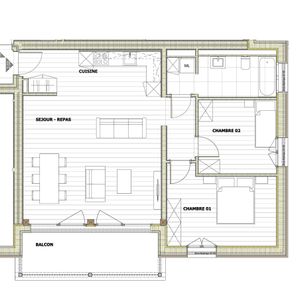 COLLOMBEY-MURAZ; MAGNIFIQUE APPARTEMENT CONTEMPORAIN NEUF - - Photo 2