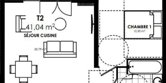 Appartement à louer 2 pièces 41.06m² - Photo 3