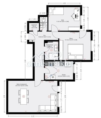Attraktive 3-Zimmer-Wohnung mit Balkon, ab 01.05.2026 - Foto 2