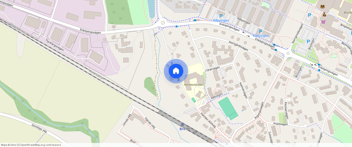 Härnevi skolväg, Bro