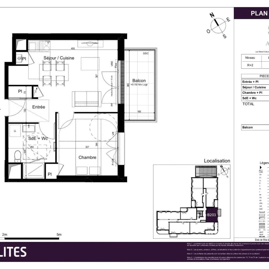 Appartement à louer 2 pièces 42.77m² - Photo 2