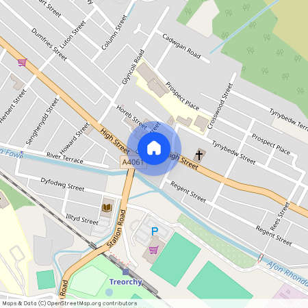 High Street, Treorchy, Rhondda Cynon Taff, CF42