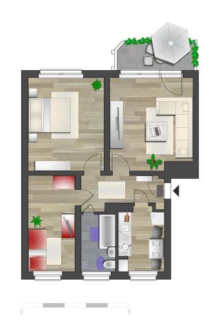 Im Grünen gelegene 3-Raum-Wohnung mit Balkon - Photo 5