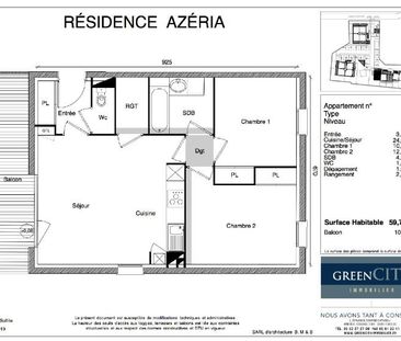 TOULOUSE / Location Appartement 3 Pièces 59 m² - Photo 5