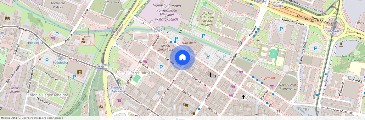 ul. Zabrska, Śródmieście, Katowice, śląskie