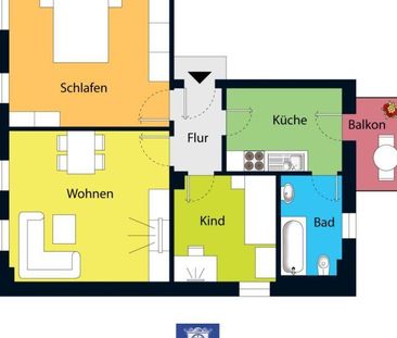 Attraktive Wohnung mit Balkon in Meißen! - Photo 1