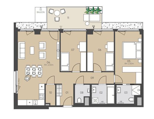 Hochwertige 4-Zimmer-Wohnung mit Außenfläche im Neubauprojekt SOPHIE - Erstbezug - zu mieten in 1090 Wien - Foto 1