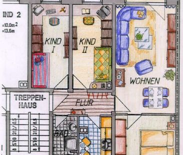 4-Raum-Whg. im Hochparterre mit Balkon und PKW-Stellplatz ! - Photo 2