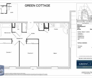 Appartement à louer 3 pièces 62.88m² - Photo 1