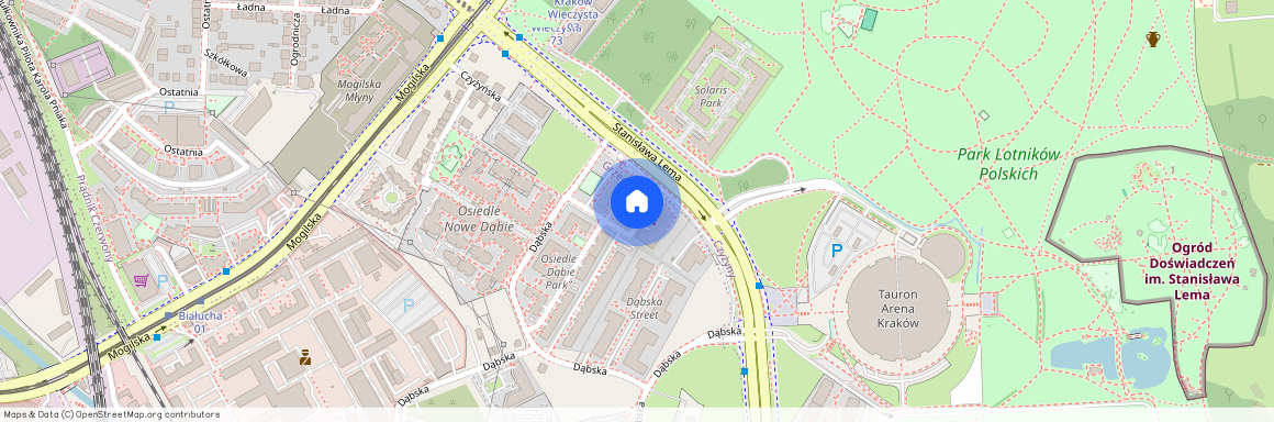 ul. Stanisława Lema, Dąbie, Grzegórzki, Kraków, małopolskie